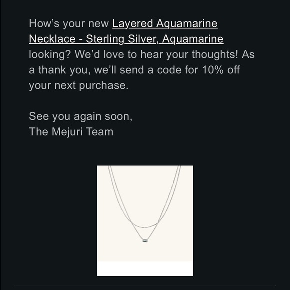 Mejuri Layered Aquamarine Necklace - Sterling Silver - Picture 10 of 10